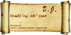 Dimény József névjegykártya
