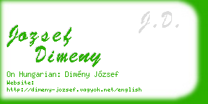 jozsef dimeny business card