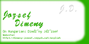 jozsef dimeny business card